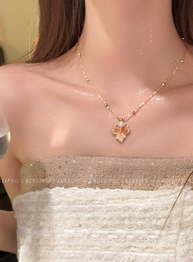 一叶知秋~枫叶项链女2026新款