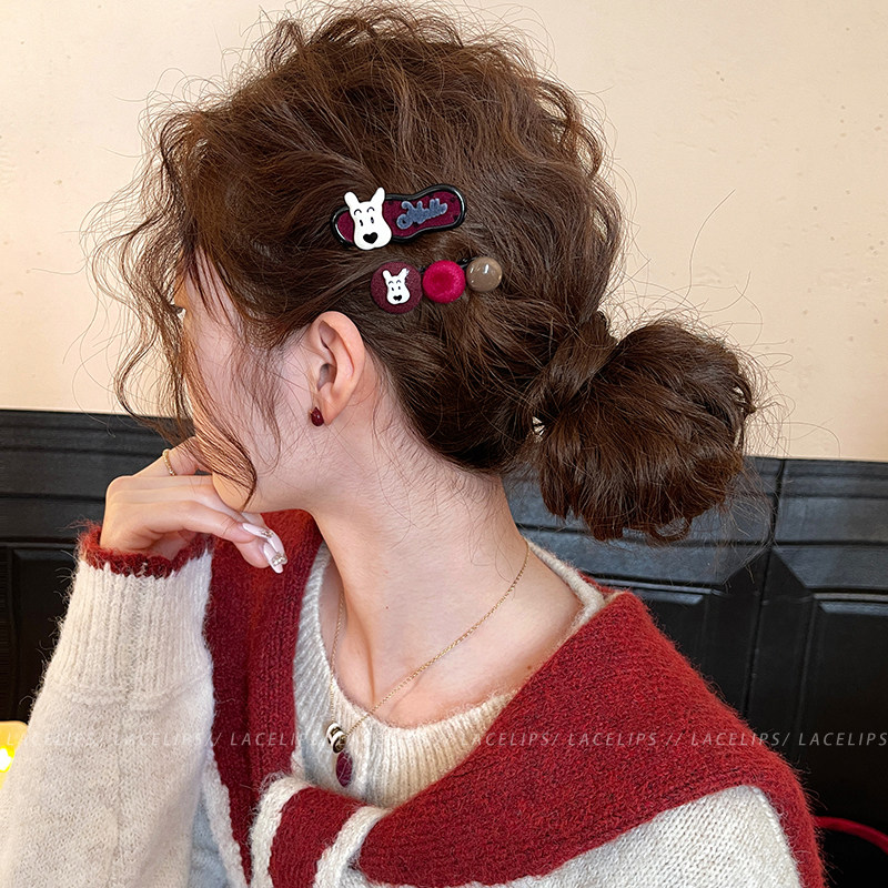 卡通小狗圆珠发夹女可爱侧边夹发卡2026新款高端刘海夹子前额头饰,饰品/流行首饰/时尚饰品新,发饰,淘宝优惠券,粉丝福利购,淘宝优惠卷