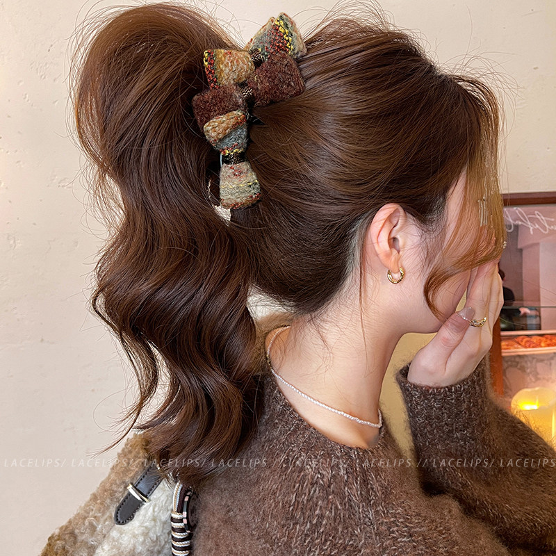 复古气质蝴蝶结香蕉夹女高马尾竖夹2025新款一字扭扭夹子头饰抓夹,饰品/流行首饰/时尚饰品新,发饰,淘宝优惠券,粉丝福利购,淘宝优惠卷