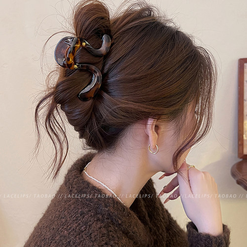 松弛感盘发~夏日高马尾头发抓夹