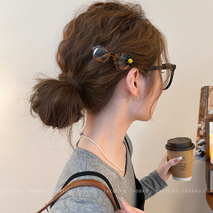 笑脸眼镜 发卡发饰前额碎发刘海夹 设计感发夹女侧边夹子2026新款