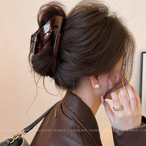 焦糖暖棕~头发抓夹女高级感