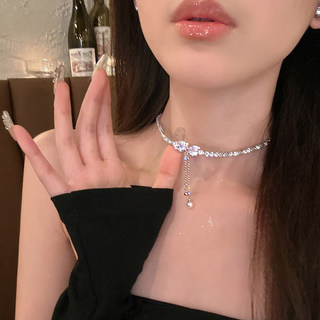 安妮梦境~蝴蝶结珍珠项链轻奢小众设计感2025年新款高级感颈链女
