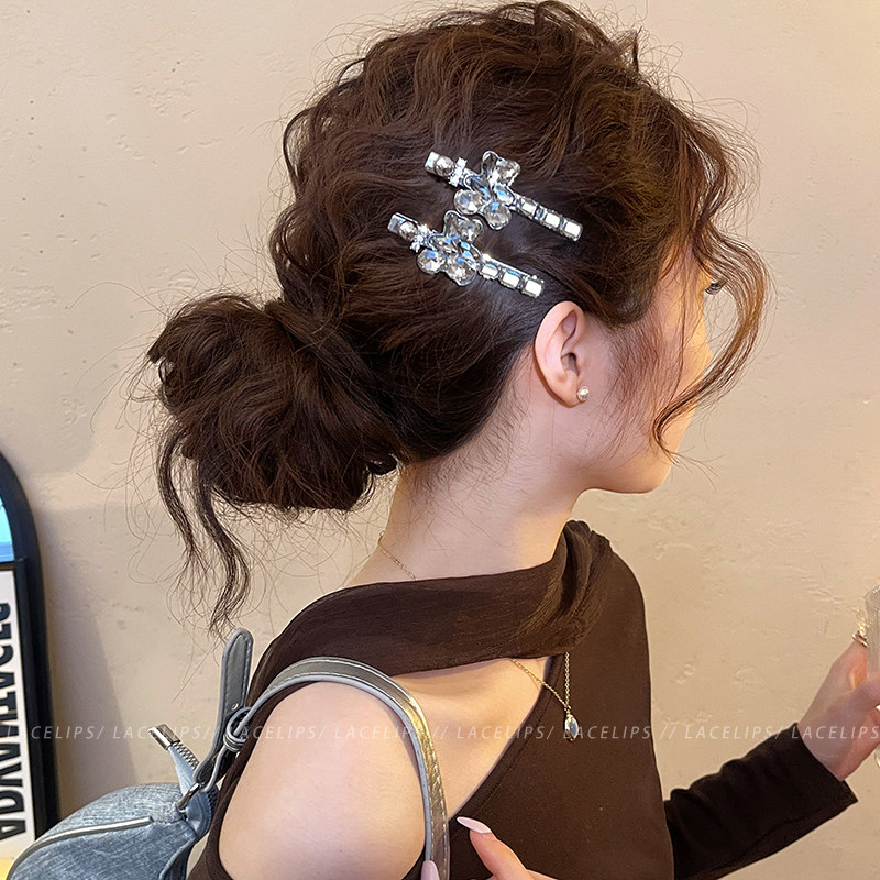 闪钻小熊一字发夹女轻奢可爱发卡碎发刘海夹子前额侧边夹新款头饰,饰品/流行首饰/时尚饰品新,发饰,淘宝优惠券,粉丝福利购,淘宝优惠卷