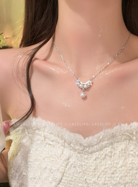 法式超仙珍珠吊坠项链女款