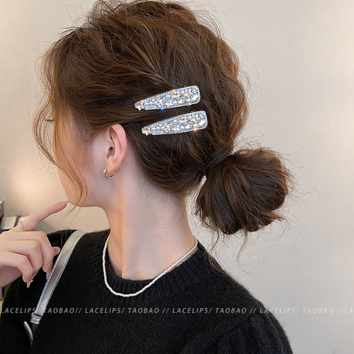 闪钻珍珠发夹女2025新款