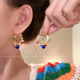 夏天多巴胺彩色糖果撞色串珠耳环女2026新款 度假风耳钉高级感耳饰