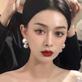 复古赫本风大珍珠耳环新娘女2026新高级感气质名媛法式 耳钉耳饰潮