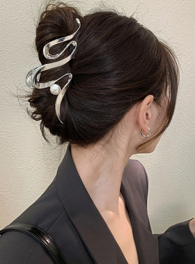 设计感小众冷淡风抓夹ins发夹女后脑勺鲨鱼夹2026新款盘发抓大号