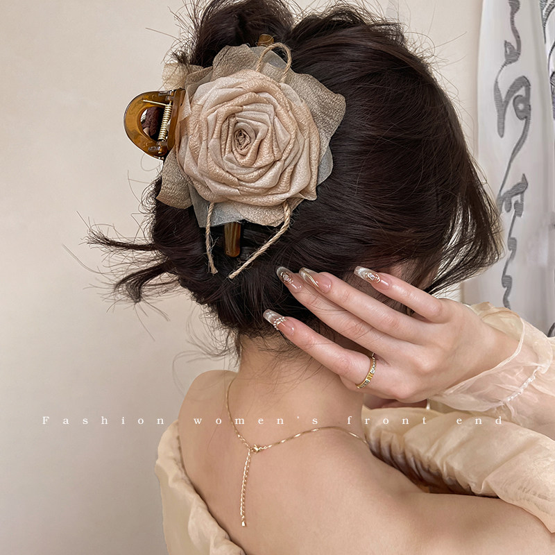 花仙子~美拉德玫瑰花朵抓夹图片