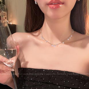 星河清梦~项链女款闪钻串珠颈链2026新款毛衣链轻奢小众气质配饰