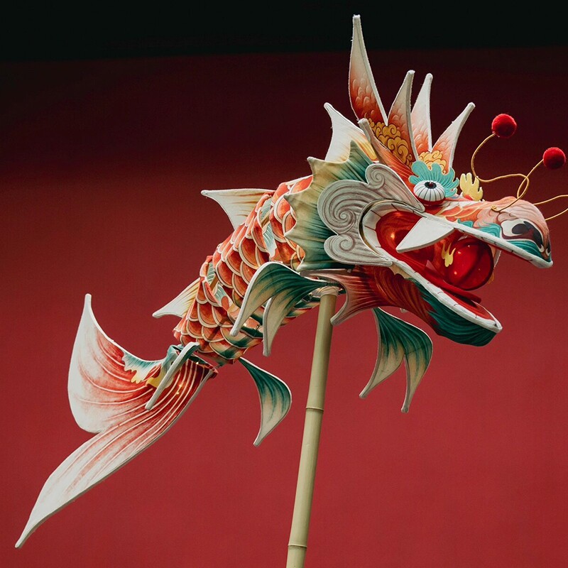 新年灯笼2024新款儿童手提灯手工diy自制元宵非遗游龙手持舞龙灯