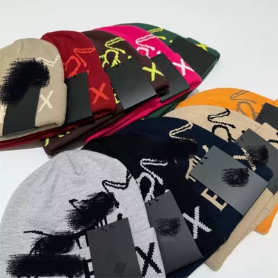 正版字母鸟帽新款秋冬针织帽保暖冷帽鸟毛线帽Beanies