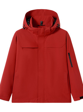 冬装男女外套加绒两件套三合一冲锋衣团购定制印花印字刺绣