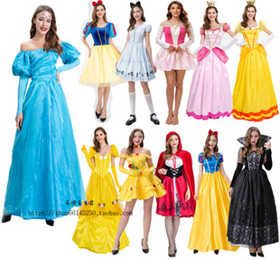 万圣节迪士尼灰姑娘白雪公主裙COSPLAY电影派对夜店演出服装