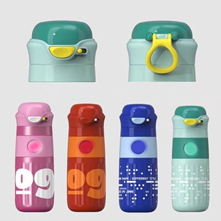 保温杯盖配件 儿童水壶盖子吸管盖直饮盖塞子 杯盖适配PF大嘴猴