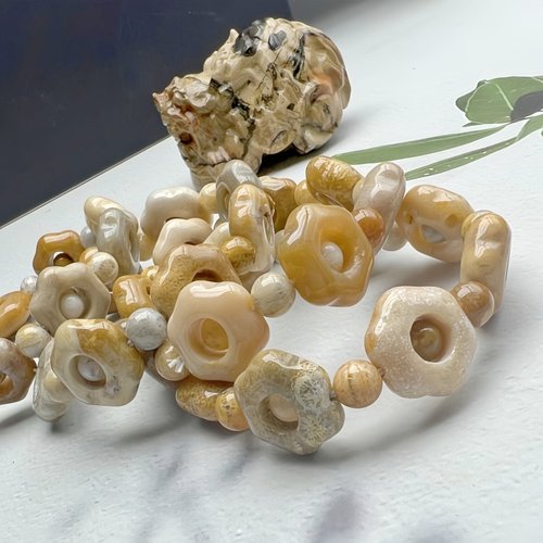 天然珊瑚玉手链转运珠新中式饰品