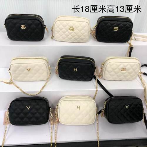 菱格链条包斜挎学院链条小方包