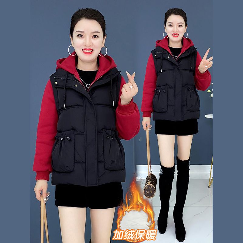 假两件派克服女士2025秋冬季新款棉袄时尚小个子加厚外套羽绒棉服