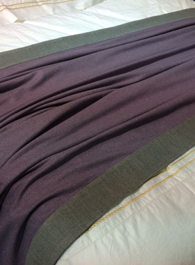 高档羊毛呢床毯盖毯 夏季空调毯毛巾被 样板房床尾毯搭巾搭毯紫色