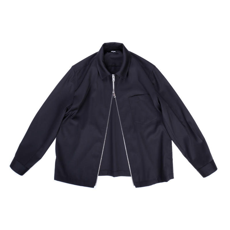 MUSLUN翻领秋休闲可水洗羊毛外套