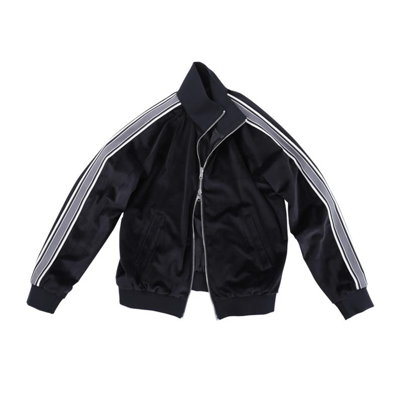 MUSLUN缪伦秋冬双面穿三防丝绒立领篙级外套ykk双面拉链夹克