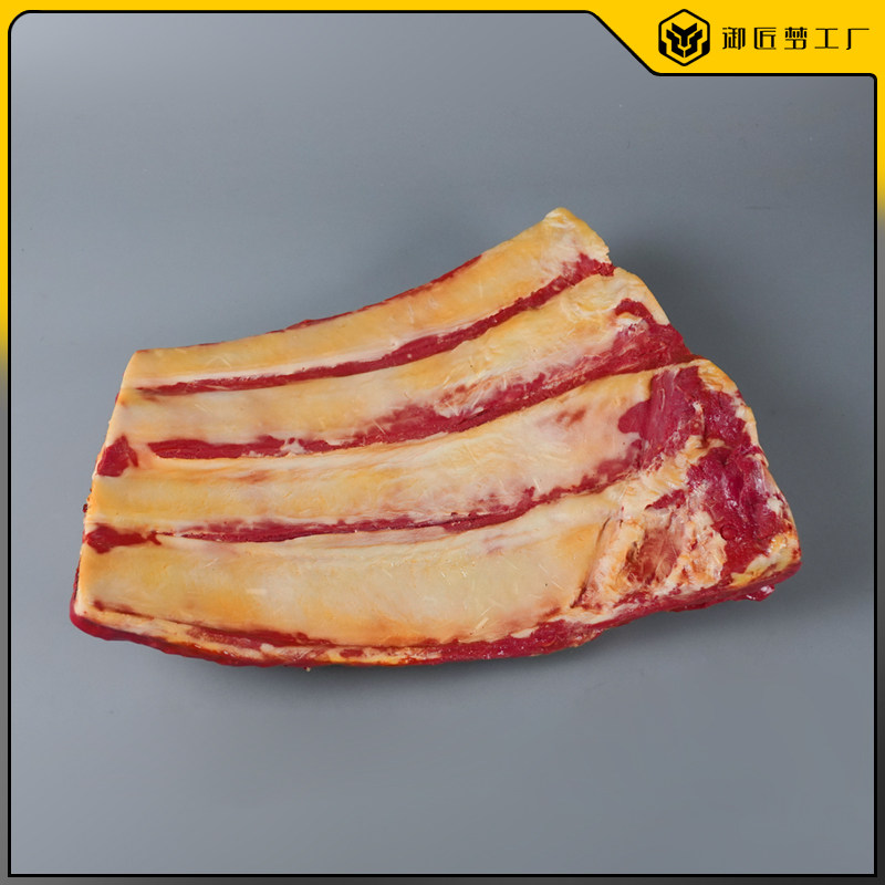 仿真黄膘牛肋骨模型牛排摆件