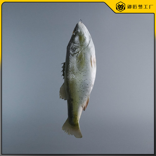 仿真鱼模型海鲈鱼花鲈鱼假海鲜