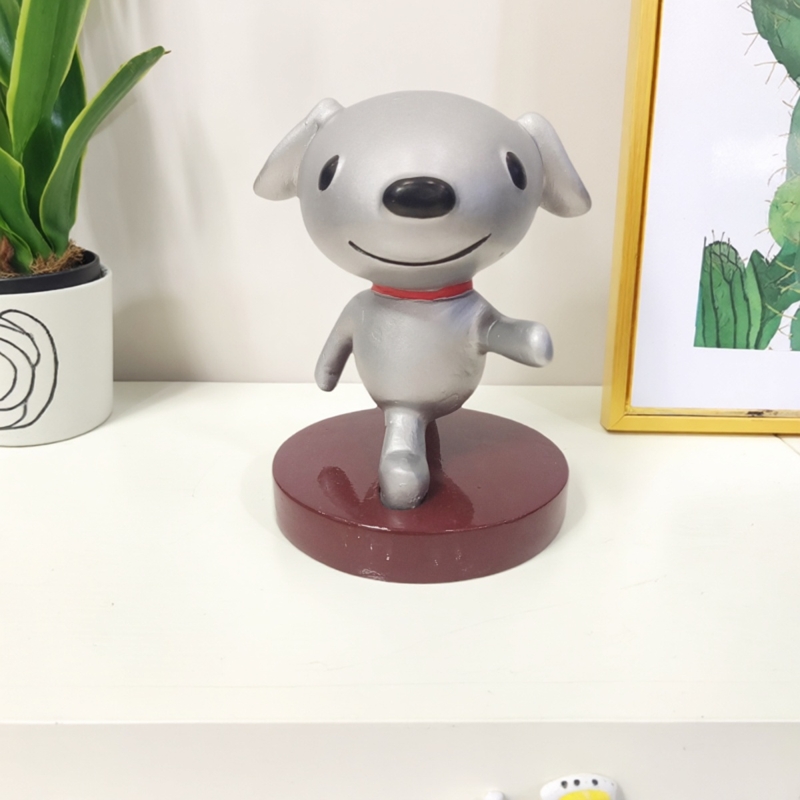 客厅装饰品摆件京东狗摆件吉祥物卡通狗雕塑模型卡通树脂工艺品