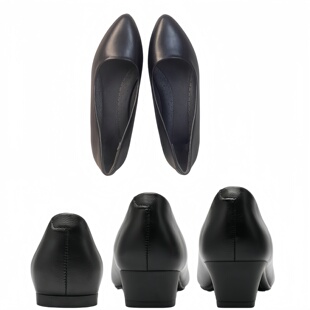 女气质通勤单鞋 新款 久站不累脚黑色高跟鞋 软底舒适女鞋 尖头工作鞋