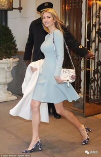 伊万卡同款连衣裙女秋秋2026欧洲站时尚收腰针织长袖大摆裙小礼服