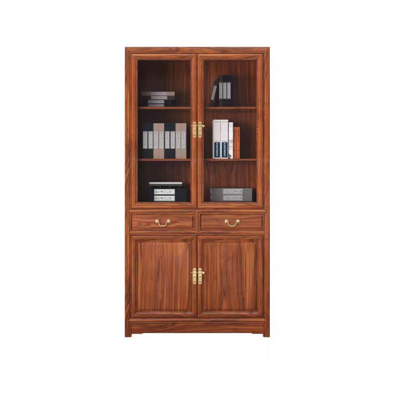 榆木实木书柜书架储物柜