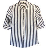 夏季轻熟店主小伙条纹修身休闲短袖衬衫男衬衣A236-A41-P55-控88，男装T恤，电商A236