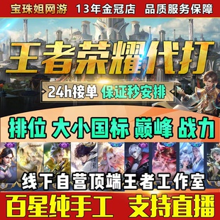 王者荣耀代打练排位大小国标省标指定英雄巅峰挑战赛指定陪玩上分