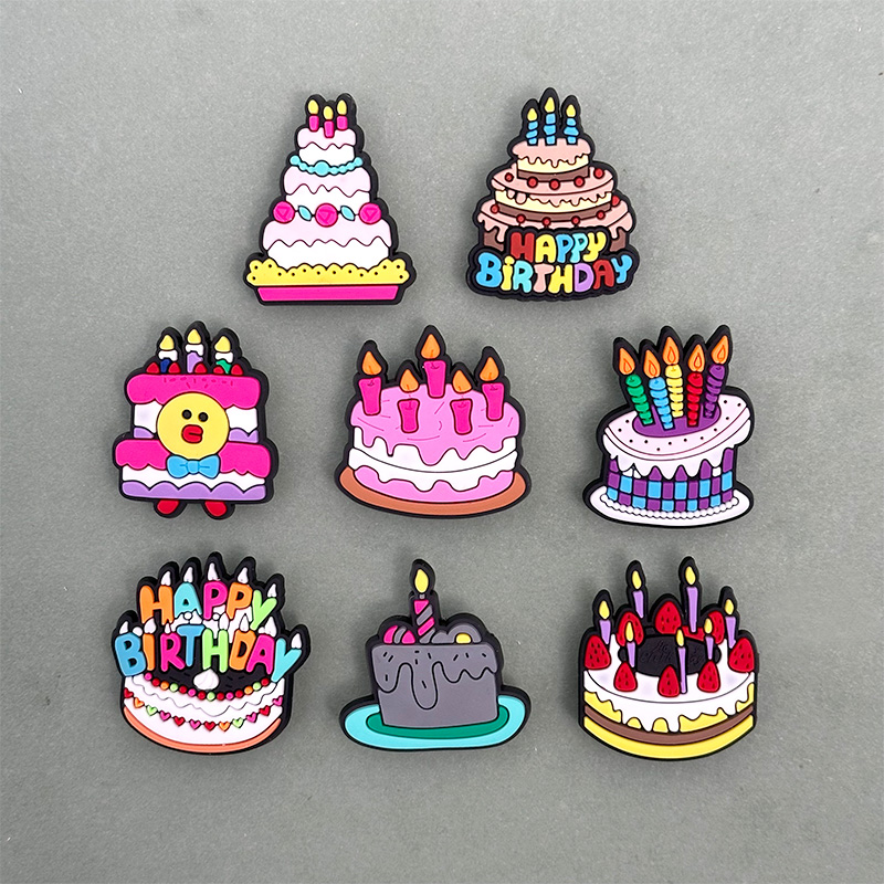 生日蛋糕2024Crocs鞋花洞洞鞋鞋花配饰趣味DIY卡洛驰装饰智必星