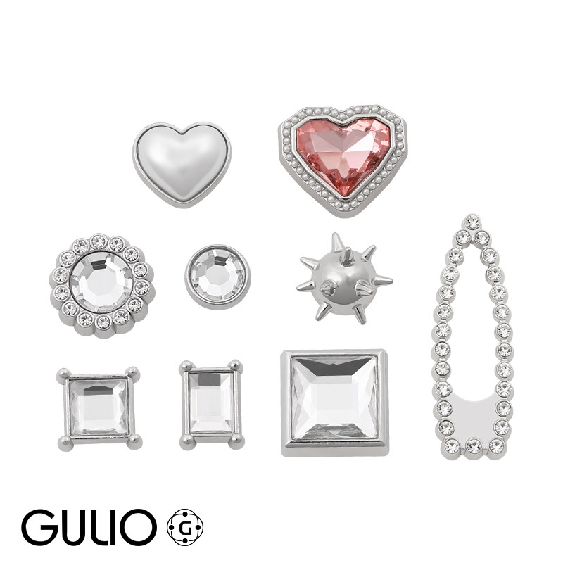 GULIO水钻鞋扣配饰爱心方形圆形钻鞋花洞洞装饰diy鞋花,服饰配件/皮带/帽子/围巾,鞋扣,淘宝优惠券,粉丝福利购,淘宝优惠卷