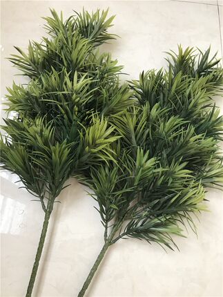 松柏树枝叶仿真罗汉松针假树枝仿真松柏树叶假叶子松树叶子崖柏树