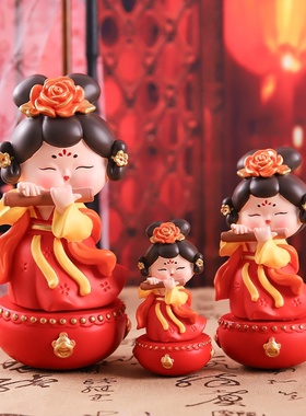 唐仕女唐宫赋大号不倒翁小姐姐摆件家居玄关摆件节日礼物厂家直销