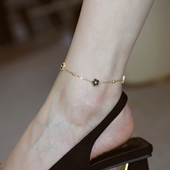 洗澡不用摘 潮性感精致 ZOXI轻奢小众花朵四叶草脚链女2025新款