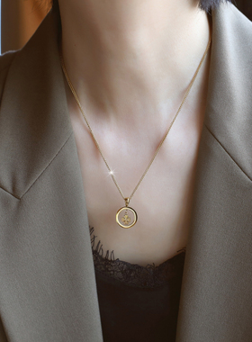 ZOXI不掉色四叶草项链女款配饰