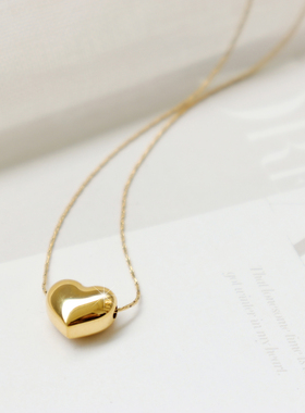 ZOXI轻奢小众设计高级感爱心钛钢项链女锁骨链网红气质2025年新款