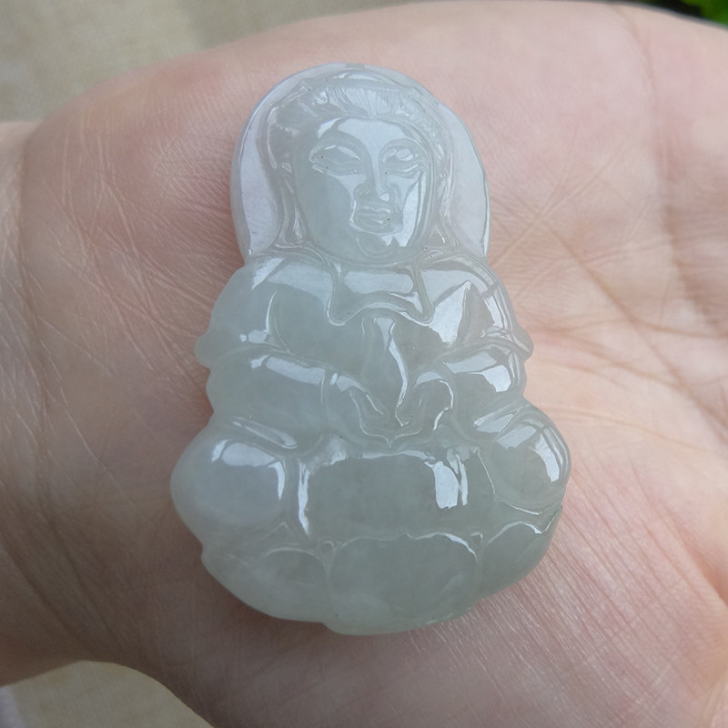 观音天然a货挂坠男款缅甸玉石
