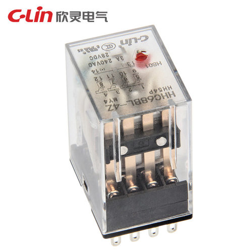 欣灵HHC68BL-4Z HH54P L MY4N AC220V 插座式小型电磁中间继电器