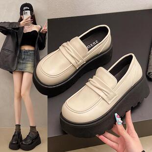 松糕乐福鞋 复古英伦风增高厚底小皮鞋 春秋季 2025新款 女单鞋