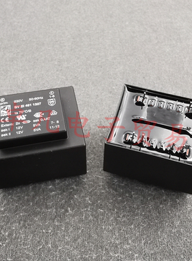德国产 BV EI 481 1327 公鸡 230V转2x12V 电源变压器 HAHN 2x5VA