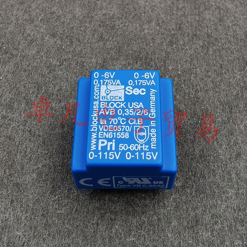AVB0,35/2/6电源变压器BLOCK6V