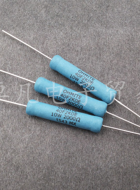 墨西哥产 2K 10W OHMITE 线绕电阻 40F2K0E 2000Ω