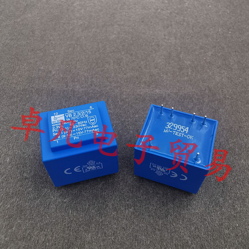 德国产 230Vac转2X115V 2.3VA BLOCK VB 2.3/2/15 电源变压器