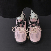 冉言增高5cm德训鞋 百搭 透气厚底女休闲鞋 2025春新款 小众圆头单鞋