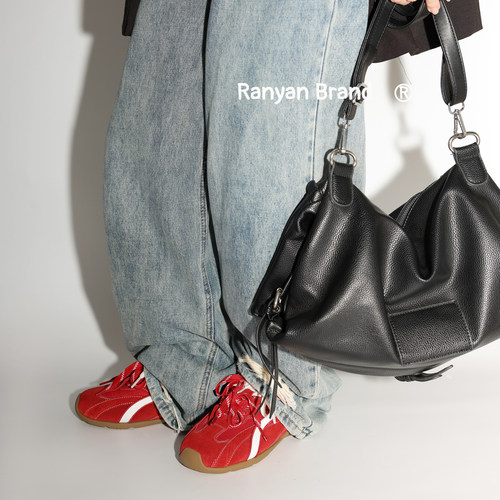 头层牛反绒原创德训鞋女新款复古赛车鞋电绣休闲运动鞋板鞋